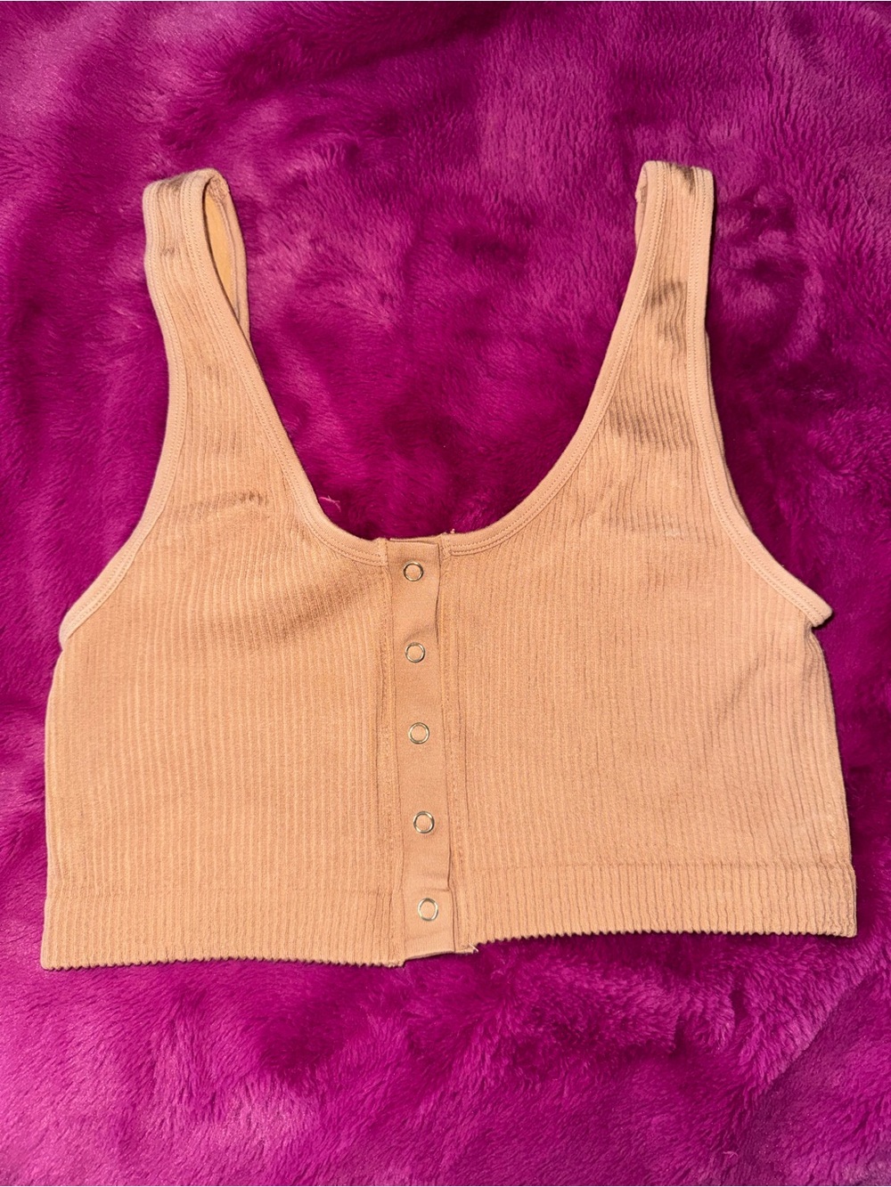 Ribbed Snap-Front bra